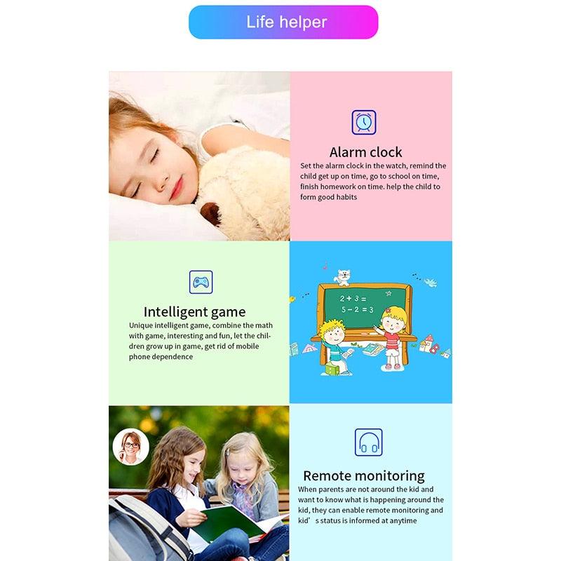 Kids Smart Watch with GPS, Phone Call, Thermometer & Video Recorder by Stevvex