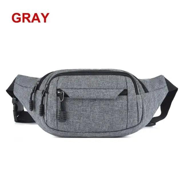 Retro Canvas Crossbody Waist Bag – Large Capacity Fanny Pack for Travel by Stevvex