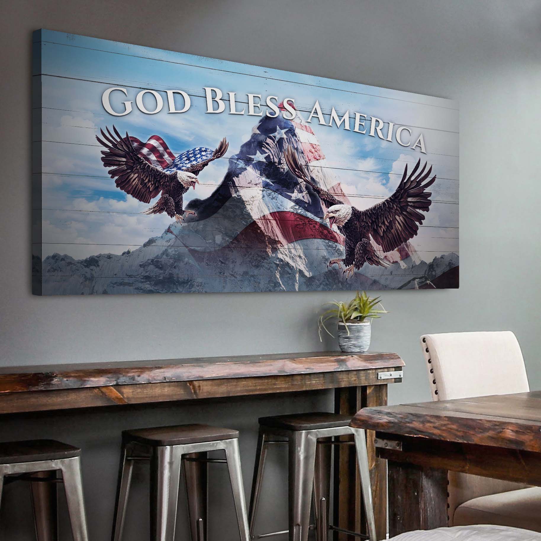 God Bless America Sign by Tailored Canvases