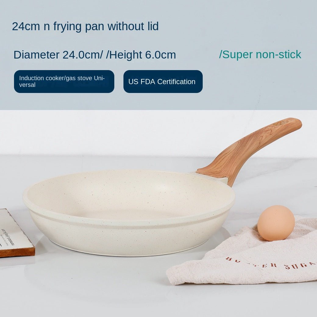 Medical stone non-stick pot soup pot stew pot frying pan wok milk pot frying pan steaming marble granite pot set by V.I.P Digital Presence