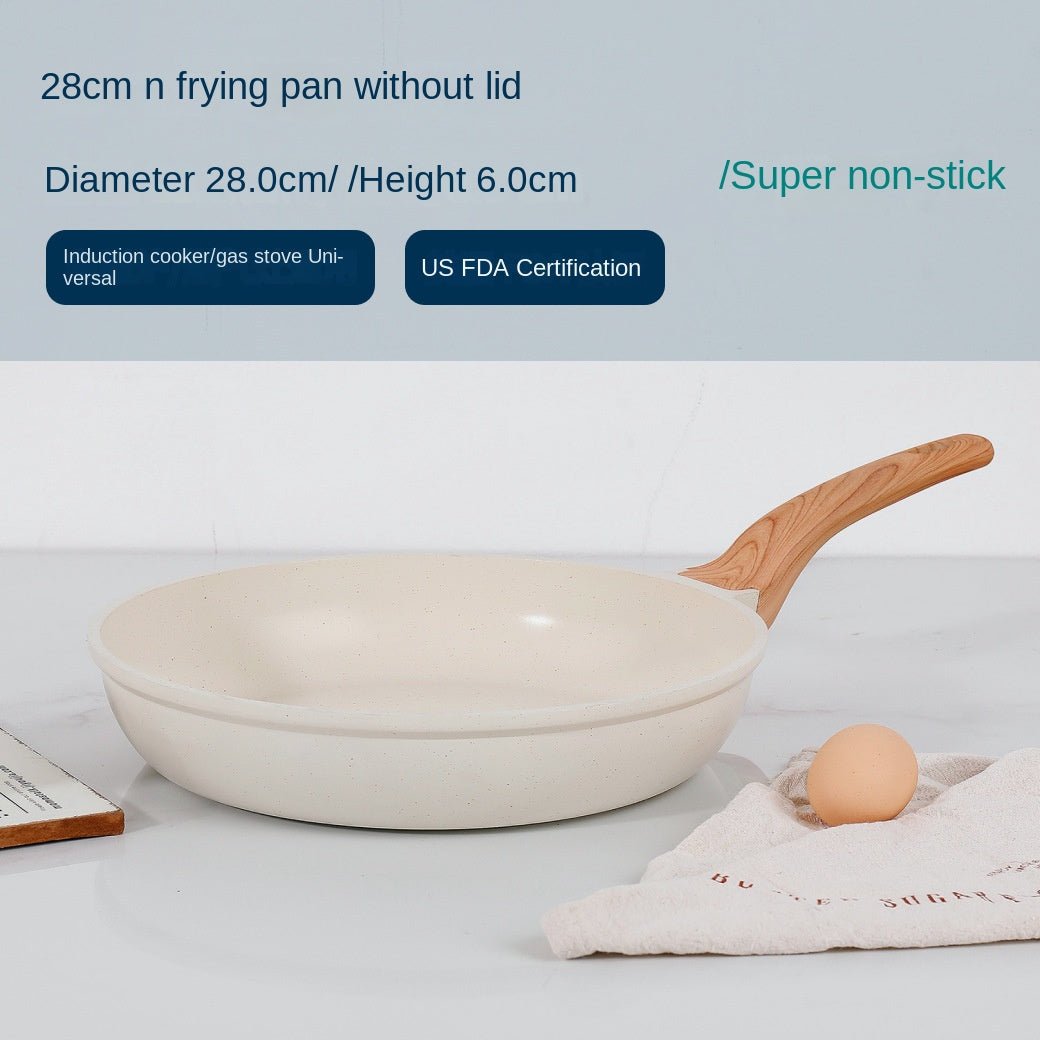 Medical stone non-stick pot soup pot stew pot frying pan wok milk pot frying pan steaming marble granite pot set by V.I.P Digital Presence