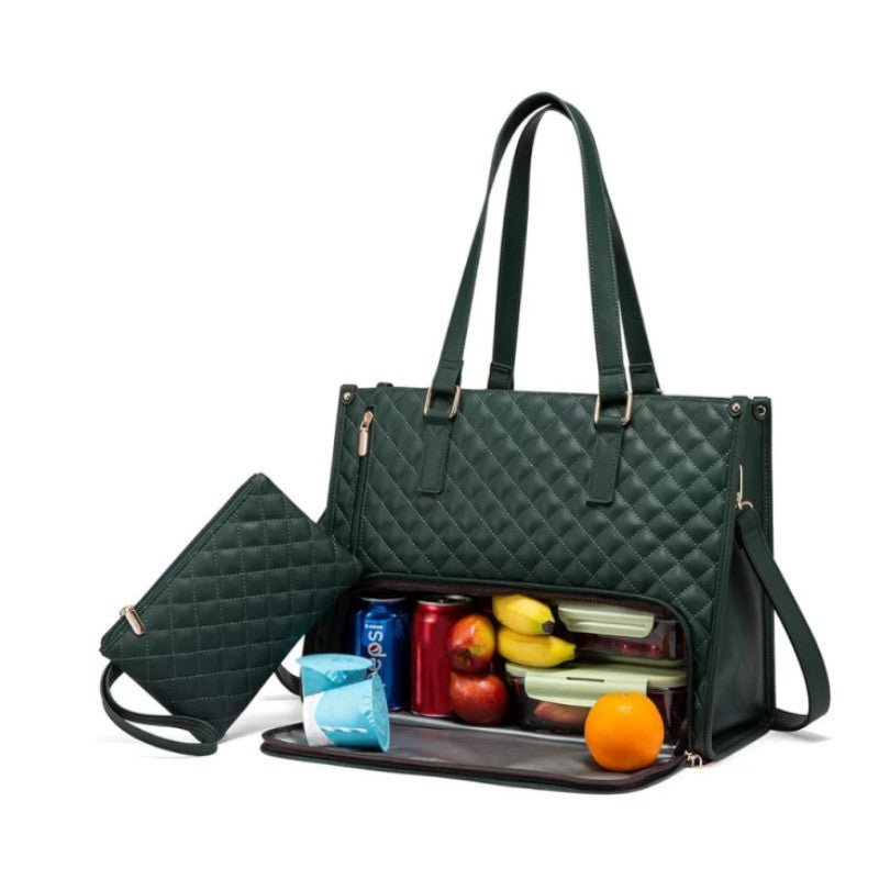2-in-1 Travel Tote: Laptop & Insulated Lunch Bag. Ideal for Business, Work, Nursing, Office, College, Casual Use by V.I.P Digital Presence