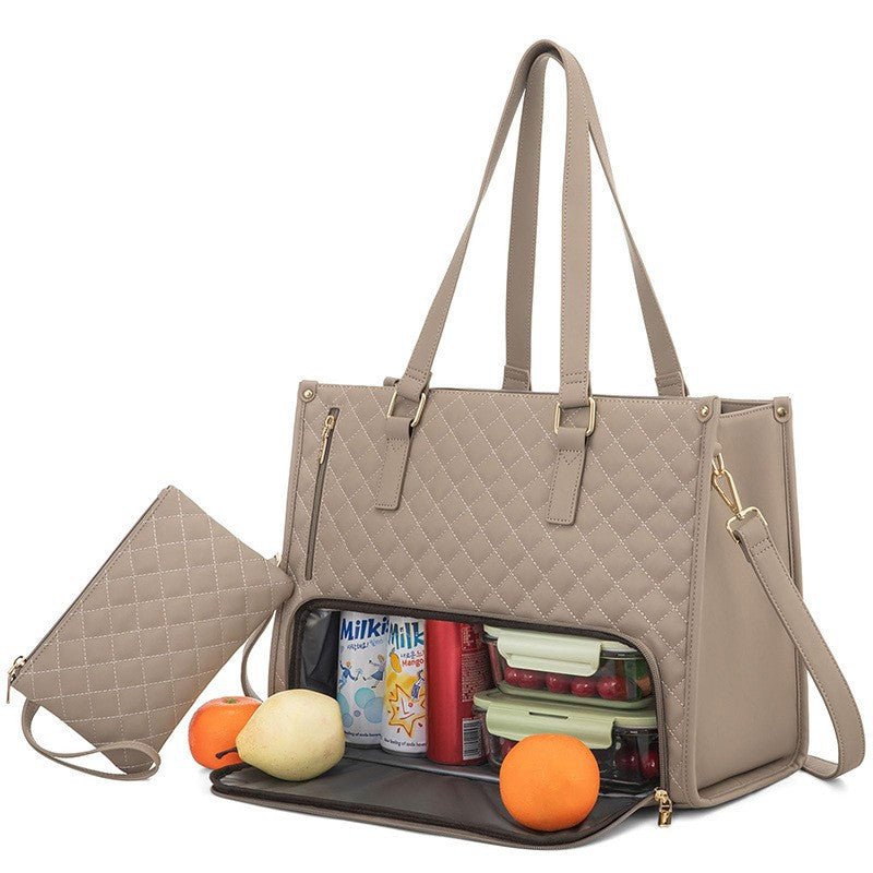2-in-1 Travel Tote: Laptop & Insulated Lunch Bag. Ideal for Business, Work, Nursing, Office, College, Casual Use by V.I.P Digital Presence