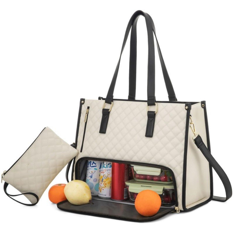 2-in-1 Travel Tote: Laptop & Insulated Lunch Bag. Ideal for Business, Work, Nursing, Office, College, Casual Use by V.I.P Digital Presence