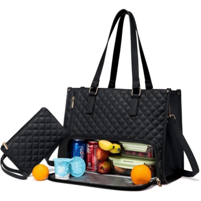 2-in-1 Travel Tote: Laptop & Insulated Lunch Bag. Ideal for Business, Work, Nursing, Office, College, Casual Use by V.I.P Digital Presence