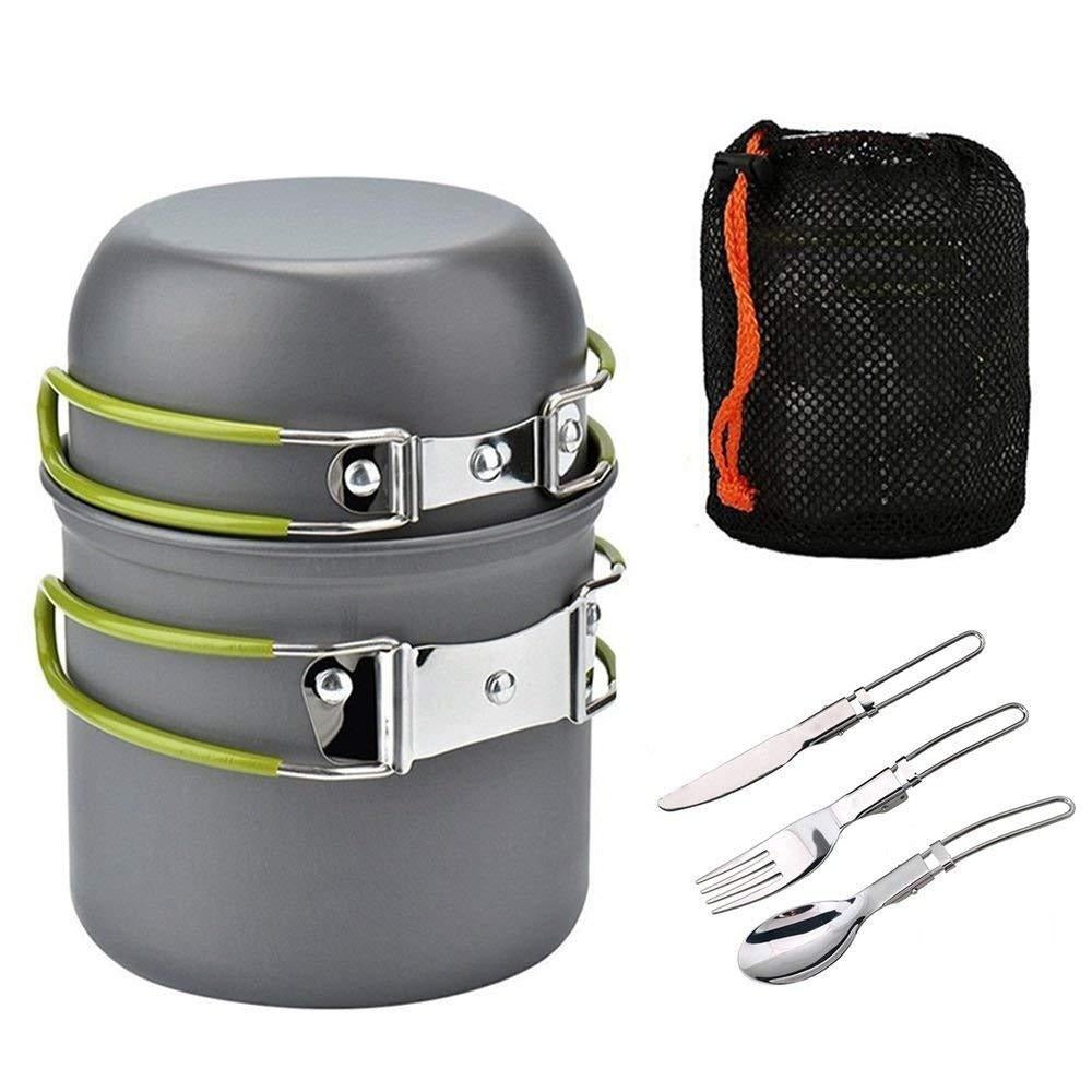 Portable Hard Aluminum Oxide Outdoor Cookware Set Convenient Three-Piece Combination Set Of Pots And Pans by V.I.P Digital Presence