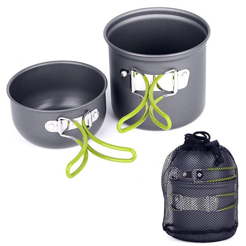 Portable Hard Aluminum Oxide Outdoor Cookware Set Convenient Three-Piece Combination Set Of Pots And Pans by V.I.P Digital Presence