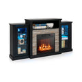 Fireplace TV Stand with 16-Color Led Lights for TVs up to 65 Inch-Black by VYSN