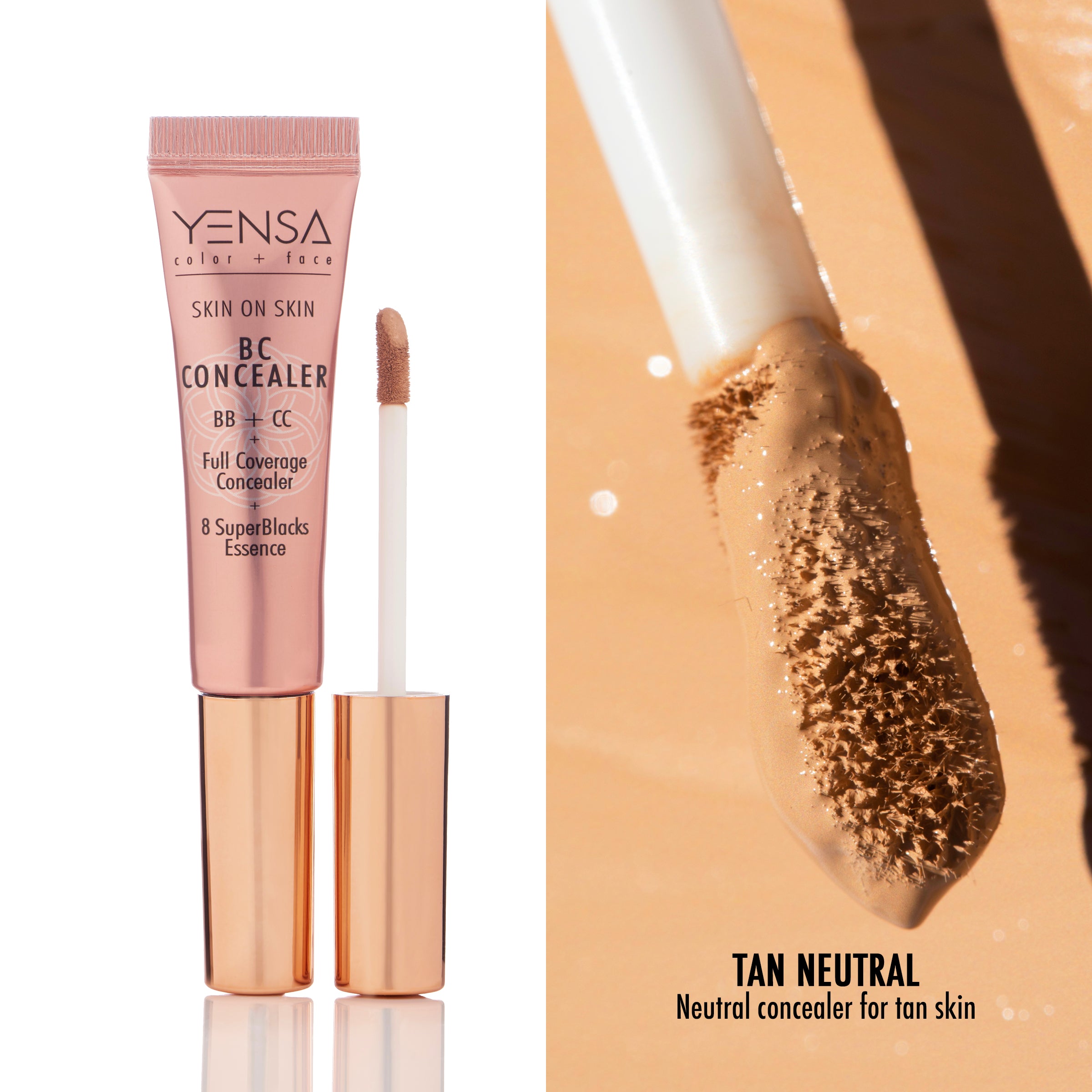 Skin On Skin BB + CC Full Coverage Hyaluronic Serum Concealer by YENSA
